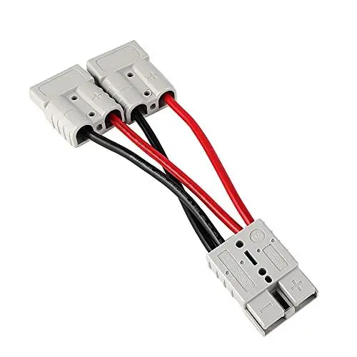 Produktbild: Offgridtec 20cm 9 AWG Adapterkabel für Parallelschaltung, Anderson-Stecker 50A an beiden Enden, Kompatibel mit FSP Falt-Solarmodulen & Solarkoffern, Verpolungssicher, Plug & Play