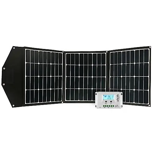 Produktbild: Offgridtec© FSP 2 Ultra 135W faltbares Solarmodul mit integrierter Aufständerung und Laderegler mit USB Ladefunktion.