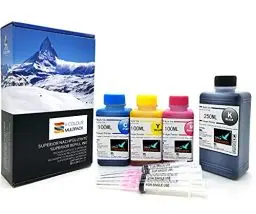 Produktbild: Office Channel24 Nachfülltinte 550ml für Druckerpatronen HP 302 XL HP Deskjet 1110 2130 3630 HP Envy 4520 4524 4525 refillset Drucker Tinte