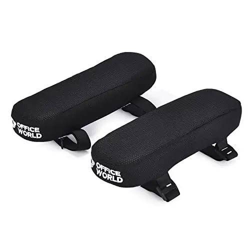 Produktbild: Office World Armlehnen Polster - Ellbogen Kissen Druckentlastung - Armkissen für Schreibtischstuhl, Gaming Stuhl Kissen, Campingstuhl - Pads für Bürostuhl Armlehne - Bürostuhl Armlehnenkissen