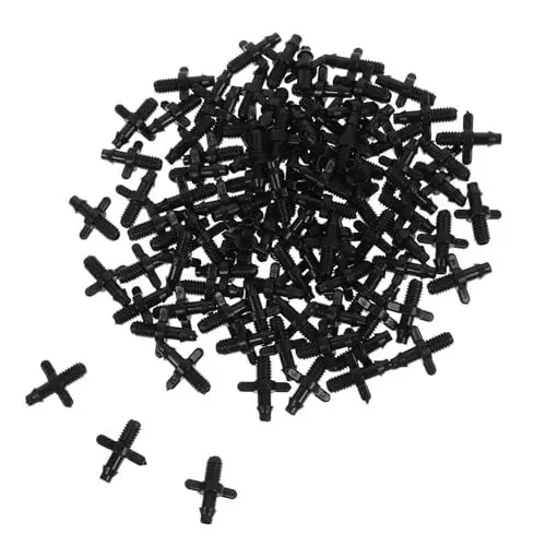 Produktbild: OFFSCH 100st Zubehör Für Rohrverbindungen Schlauchadapter Von Stecker Auf Buchse Gartenschlauch Ventil Gartenschlauch Absperrventil Tropfbewässerungsadapter Tropfsystemteile Black Pp