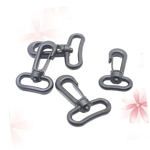 Produktbild: OFFSCH 10St Drehverschlüsse der Sicherheitsschnalle Drehhaken kunststoffhaken schnapparmband s karabiner gürtelschnalle schlüsselhalsband Outdoor-Reisezelthaken Clips auslösen Black