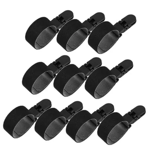 Produktbild: OFFSCH 10St Fahnenmast-Clip Gartenfahnenhalter Windfeste Fahnenklammern Gartendekor Klemme für Gartenfahnen Stopper für Gartenfahnen Gartenflaggen-Kunststoffclip Yard-Flag-Clip Abs Black