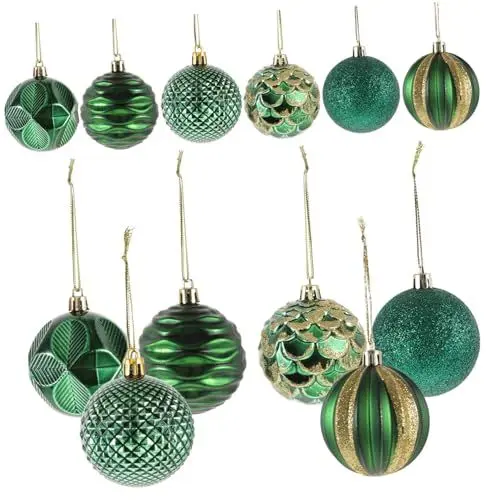 Produktbild: OFFSCH Weihnachtskugel- 12 Stück 6 cm Weihnachtsschmuck Großpackung Kugeln für Baumschmuck