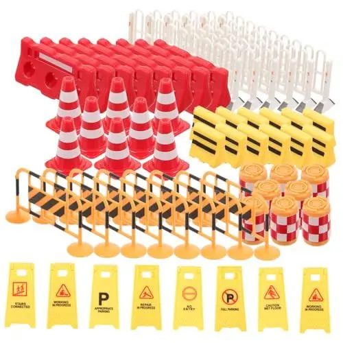 Produktbild: OFFSCH 3sets Mini Verkehrs Zeichen Spielzeug Simulation Verkehrs Zeichen Für Kinder 62 Stücke * 3