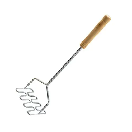 Produktbild: OFFSCH 1Stk Kartoffelpresse Reismaschine und Fruchtpresse Brotmixer handlicher Kartoffelstampfer ausstecher rentier kochgeschirr Küchenstampfer praktischer Kartoffelstampfer Holz Khaki