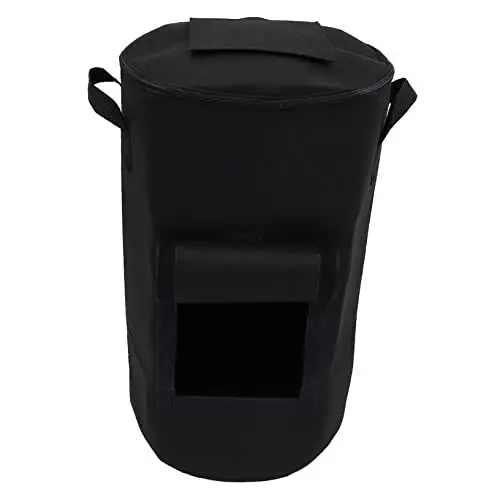 Produktbild: OFFSCH 1 STK Blattkompostbeutel Beutel mit gefallenen Blättern schwere Schwarze Müllsäcke Mülleimer Müllbeutel wiederverwendbarer Kompostbeutel Garten müllsack Obst Probiotika gefühlt