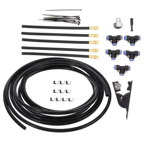 Produktbild: OFFSCH 1 Satz Bewässerungsgerät Bewässerungsausrüstung Bausatz Sprinkleranlage Selber Machen Tröpfchenbewässerungssystem-kit Sprinkleranlagen-set Für Rasen Herren Nebeldüsen Kupfer Black