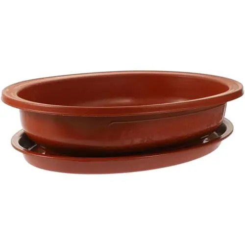 Produktbild: OFFSCH Ovaler Bonsai-Topf Großes Fassungsvermögen Blumentopf für Den Gartenbau Aus Kunststoff Bonsai-behälter
