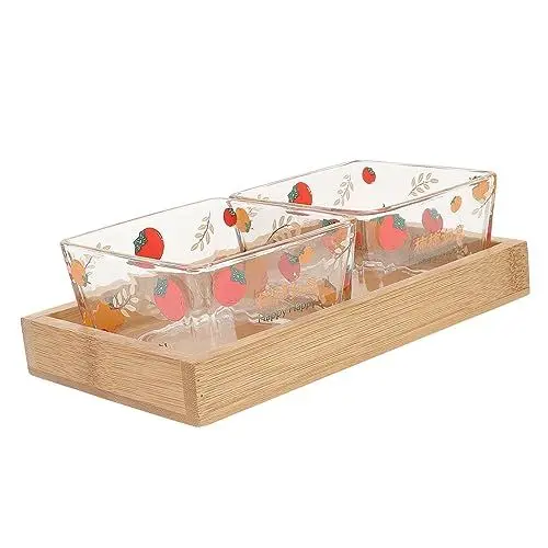 Produktbild: OFFSCH 1 Satz Fach Obstteller trockenes obstgericht chip und Serviertabletts die einweihungsparty hochzeitsideen Gemüseplatte Tablett mit trockenen Früchten Glas Wiederverwendbar