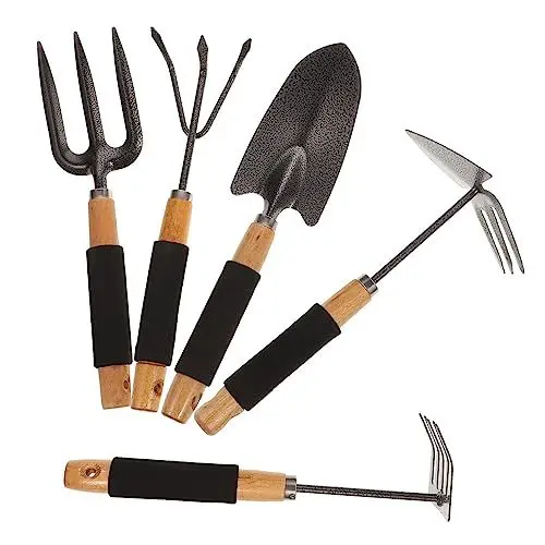 Produktbild: OFFSCH 5 Teiliges Praktisches Gartenwerkzeug Set Mit Ergonomischem Design Vielseitige Schaufeln Für Das Pflanzen Von Blumen Und Die Gartenpflege Ideal Für Den Außenbereich
