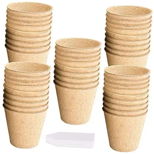 Produktbild: OFFSCH 1 Satz Pappbecher biologisch abbaubare Töpfe für Pflanzen Zimmerpflanzentöpfe Topfpflanzen drinnen Anlage Kinderzimmer Töpfe Vermehrer Tasse Blumen Sukkulente Pflanzen Torf