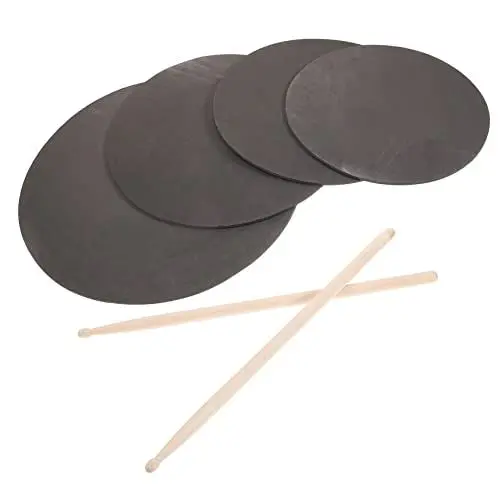 Produktbild: OFFSCH 14 Zoll Drum Mute Pads Kit Übungs-drum-pad-set Metronom Für Schlagzeug Snare Drum-zubehör Leises Drum-pad Für Den Heimgebrauch