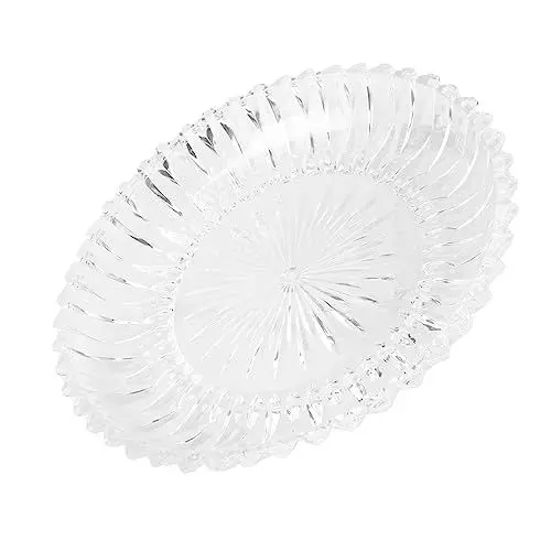 Produktbild: OFFSCH 1 Stück Acryl Obstteller Obsttablett Vorspeisenteller Obst Snacks Schalen Schmuck Organizer Tablett Servierteller Transparente Obstschale Obstteller Wiederverwendbar