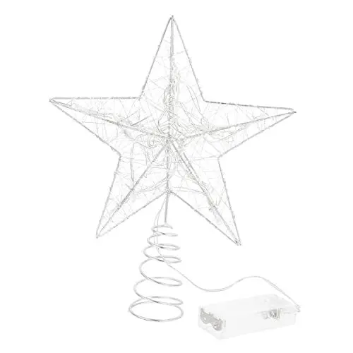 Produktbild: OFFSCH Topper Stern Licht Belih Weihnachten Baum Dekoration Top Baumspitze Weihnachten Baum Toer