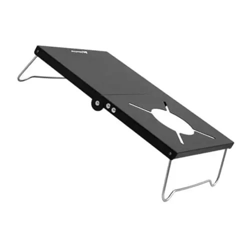 Produktbild: OFFSCH Stabiler Tragbarer Outdoor-campingtisch BBQ-picknicktisch Klappbarer Grilltisch Schwarz Zum Kochen