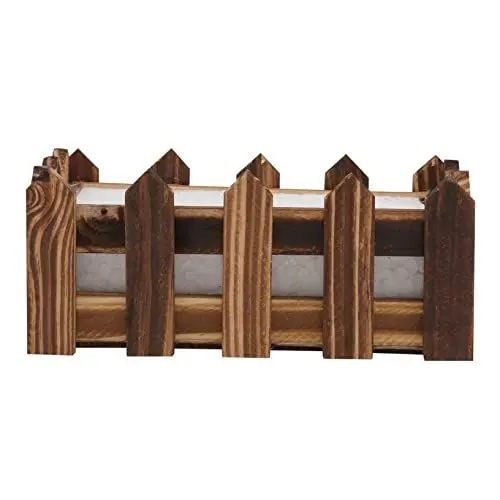 Produktbild: OFFSCH 1pc Holz Garten Zaun Topf Einfache Blume Für Grün Pflanzen Künstlerische Dekorative Blumentopf