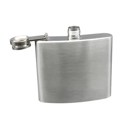 Produktbild: OFFSCH 1stk Flachmann Whiskey Likörflaschen Taschen Edelstahlkrug Whisky-flasche Silver