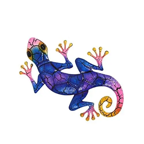 Produktbild: OFFSCH 1stk Gecko-anhänger Inspirierende Wandkunst Wandbehang Wanddekor Aus Metall Decoraciones Para Sala De Casa Garten Insektestatue. Jahrgang 3d Eisen Einstellen
