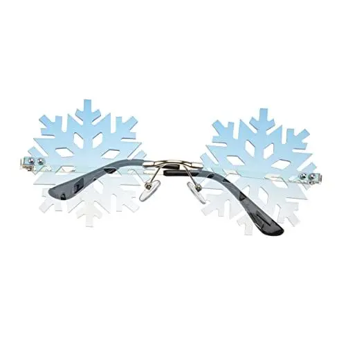 Produktbild: OFFSCH 1stk Gläser Plastikbrillenparty Party-brille Schneeflocke Geformte Aesthetic Glasses Lustige Sonnenbrille Für Erwachsene Kostüm-sonnenbrille Dekorative Damen Metall Zubehör Anti-uv