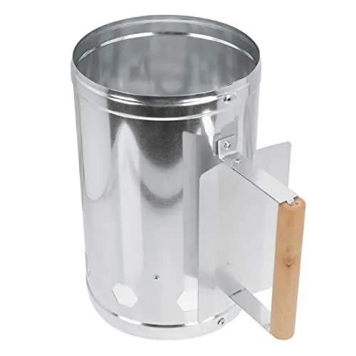 Produktbild: OFFSCH 1stk Kindergarten Grillbrikettbehälter Brikett Starter Fass Camping Kamin Starter Kohleanzünder Schornstein Metall Asche Kann Kochen Im Punkt Kohlenstoff Aluminium Zündfass