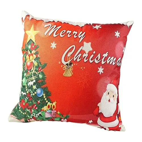 Produktbild: OFFSCH 1pc Frohe Weihnachten Dekoration Kissen Präsentieren Weihnachten Kissenbezug Für Sofa Decor Kissen