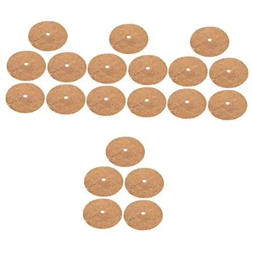 Produktbild: OFFSCH 20 STK Kokospalmen Dichtung Baumpflanzenring Verhinderer Runder Pflanzer Gemüse Coir Ring Baumpflanzen-ringmatten Liner Mulchmatte Bodendecker Mulchen Mulch Baumring
