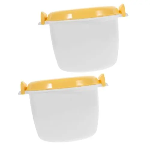 Produktbild: OFFSCH Mikrowellenheizabdeckung 2st Reiskocher-dampfgarer Space Saver Mikrowelle Schnellkochtopf Reiskochbehälter Reiskocher Mikrowelle Werkzeug Zur Reisherstellung Reiskocher Für Zu Hause Pp Yellow