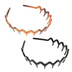 Produktbild: OFFSCH 2Stücke Rutschfeste Haarreifen mit Zacken Slip Haarbänder für Damen und Herren Vielseitige Haarschmuck Accessoires für Haarstylings und Bastelprojekte
