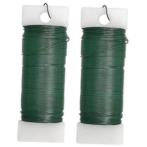 Produktbild: OFFSCH Weihnachtliche Dekoration Mit 2 Rollen Flexible Blumenbefestigungsdrähte Für Kranzgirlanden Und Basteln