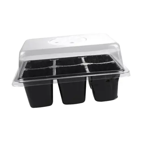 Produktbild: OFFSCH Pflanzenkeimung 6 Zellen Kindergarten Töpfe Tablett Schwarz Hydrokultur Blumentopf Set Für Gärtner