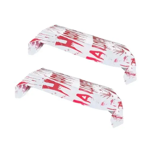 Produktbild: OFFSCH 2st Tischdecke Fröhliches Halloween Halloween-tischwäsche Tisch-Halloween-Dekoration Halloween Blutige Dekoration Halloween-wohndekoration Halloween-Party-Ornament Stoff Rot