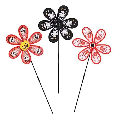 Produktbild: OFFSCH Halloween-windmühlenspielzeug Blutige Hand Kürbismuster 3er-Pack Für Die Unterhaltung Von Jungen Und Mädchen Zufälliger Stil