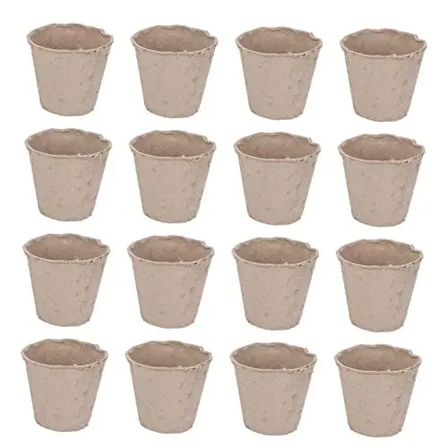 Produktbild: OFFSCH 40 Stück Starterbecher 8x8cm Papiertöpfe Für Die Gartenarbeit Sicher Für Die Pflanzenanzucht