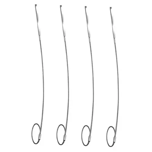 Produktbild: OFFSCH 4 Stück Putenspieße Spieße Braten Campingspieße Bbq-grillspieße Wiederverwendbare Grillstäbchen Hähnchen-grillstäbchen Vorspeisenspieße Fleischspieß Metall Biegbar Rostfreier Stahl