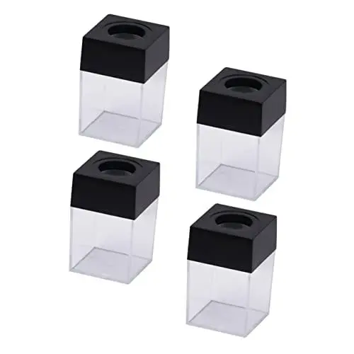 Produktbild: OFFSCH 4 Teilige Box Büroklammern Fass Kleine Spender Bobby Pin Halter Clips Organizer Büroklammern Halter Büroklammern Halter Bürobedarf Bindemittel