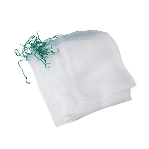Produktbild: OFFSCH Netzbeutel Für Obst 50 Stück Nylon Kordelzug Gartengemüse Gegen Vögel