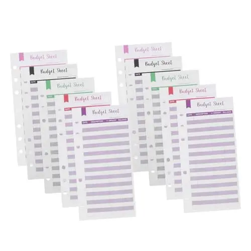 Produktbild: OFFSCH 60 Blatt Blätter Binder Planer Einfügen Kosten Tracking Karten Bargeld Binder Refill Portable