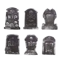 Produktbild: OFFSCH 6St Dekoration von Grabsteinen Halloween-Dekorationen für den Außenbereich Tod Halloween grabstein Halloween aussendeko Ornament Grabsteindekorationen im Freien Halloween-Grabstein