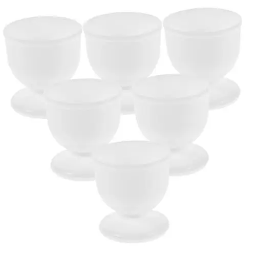 Produktbild: OFFSCH 6St Eierbecher Eierhalter Arbeitsplatte Halter für frische Eier Eieraufbewahrungsständer für zu Hause frühstücksbecher Eierständer einfacher Eierhalter Eierbehälter pp Weiß