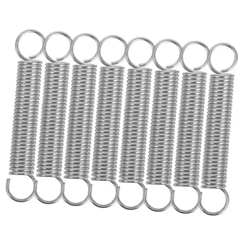 Produktbild: OFFSCH 8St Mikrobodenbearbeitungsquelle Federn Riemenspanner Zugfeder des Mechanismus Hochleistungsfeder Drosselrückholfeder Frühling Spannungsfeder Federspanner Stahl Silver