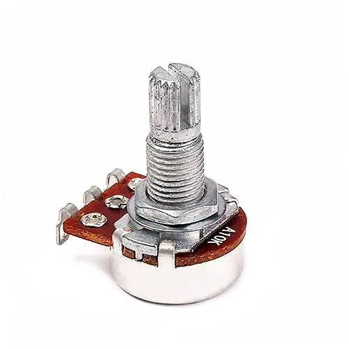 Produktbild: OFFSCH Ak Ohm Audio Potentiometer mit Split Shaft Perfekt Gitarre und Bass Metrische Steuerung Audio Taper Poti Hochwertige Klangregelung