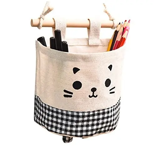 Produktbild: OFFSCH Spielzeugsack Aus Baumwolle Und Leinen Hängeaufbewahrungstasche Für Badezimmer Wand Wohnzimmer Organizer-tasche Aufbewahrungshalter