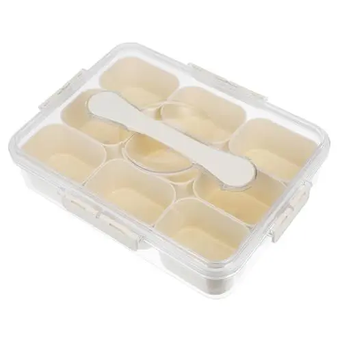 Produktbild: OFFSCH Crisper Mit Mehreren Fächern Wursthalter Tablett Mit Getrockneten Früchten Snackplatte Organizer Zur Aufbewahrung Von Lebensmitteln Obsttablett Aufbewahrungsbehälter Für Obst Pp