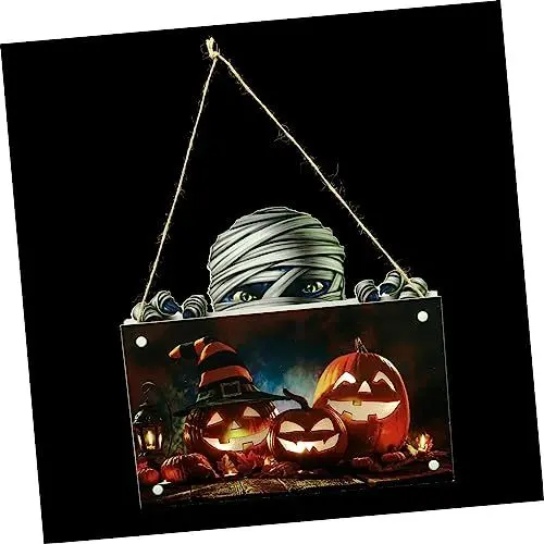 Produktbild: OFFSCH Halloween Wand Dekoration Hänge Tür Schild Party Verschleißfeste Tür Dekoration Holz Wand Zeichen Haushalt