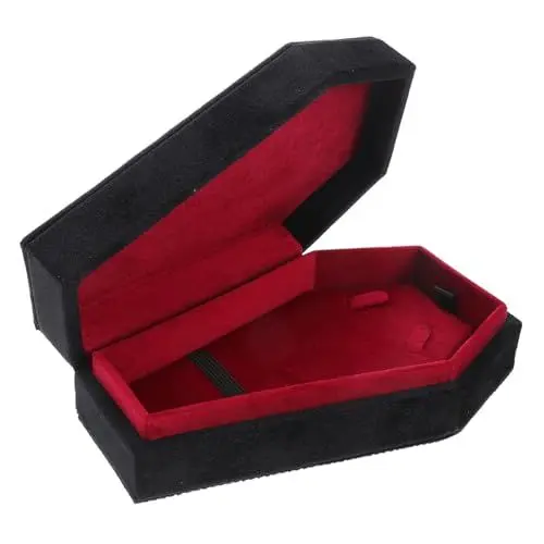 Produktbild: OFFSCH Kasten Sarg-Schmuckkästchen halloween dekoration Schmuckbox Schmuckständer Schmuckpräsentation Schmuckbehälter Juwelenbox Halloween-Dekor Sarg-Dekor gotische hochzeitsdeko Flanell