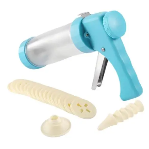 Produktbild: OFFSCH Plätzchen-Pressset mit 16 6 Spritztüllen Gras-Spritztülle Kuchendekorationswerkzeug für Heimwerker