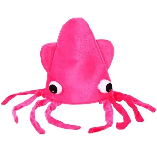 Produktbild: OFFSCH -Kostümhut lustiger Partyhut Tiere Hut Spielzeuge Cartoon-Hut-Requisite Tintenfischhut Halloween schmücken tierischer Hut Kleidung Fräulein Oktopus-Hut Samt