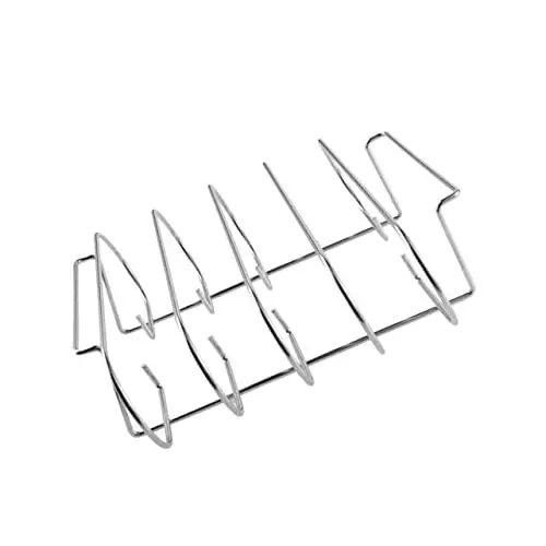 Produktbild: OFFSCH Langlebiger Barbecue Grill Rippen Räuchergestell Steak Grillgestell Rinderrippen Rack Metall Rippengestell Zum Grillen Rippchen Grillregal Grillbrenner Ersatz Grill