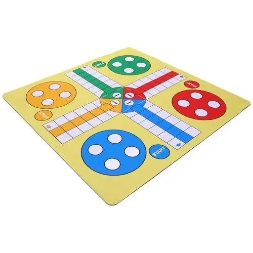Produktbild: OFFSCH Rutschfestes Ludo-Brett – Fliegendes Mauspad Gaming-schreibtischzubehör 35 cm Gummi Tragbares Design